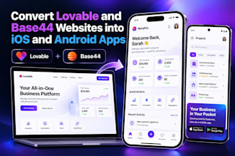 convert lovable and base44 websites into ios and android apps