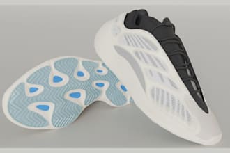 create 3d shoe modeling, sneaker design and rendering for brands
