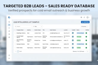 do targeted b2b lead generation business outreach cold email listing sales leads