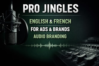 create english or french radio jingles audio brandng for your business or ads