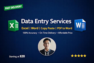 do data entry, copy paste and ms office tasks accurately