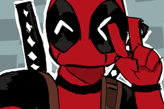 a easy cartoony illustration