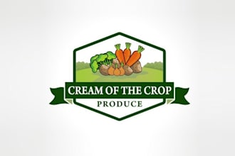 create new fresh crop agriculture logo for produce