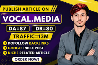 publish SEO articles on vocal,media and premium guest post service,link buliding