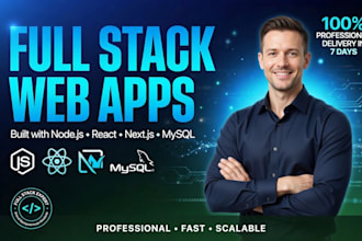 build full stack web app using nodejs react nextjs mysql