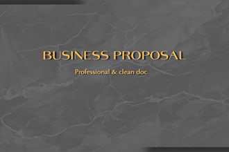 professional commercial proposals and business documents