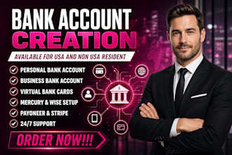 setup mercury wise stripe bank, USA physical proof of address, USA bank creation