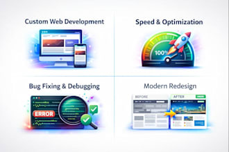 fix, customize and improve website performance and design
