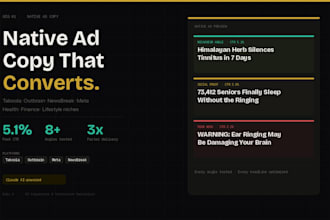 write high converting native ad copy for taboola outbrain  newsbrak and meta