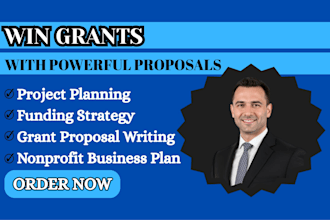 write grant proposal and nonprofit business plan for funding