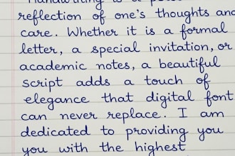 do professional english and urdu handwriting