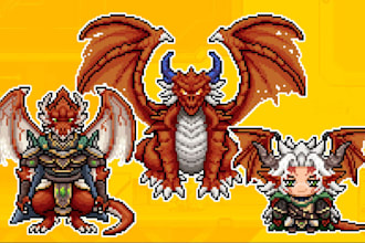 do pixel art monsters or character