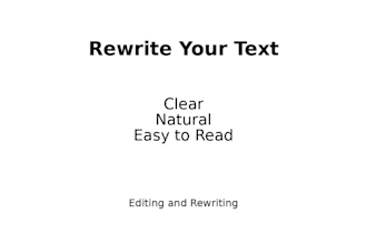 rewrite your text to sound clear, natural and human