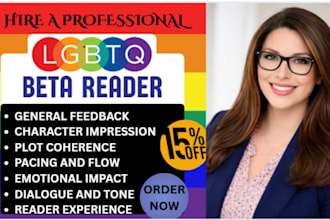 beta read your lgbtq queer story or ebook