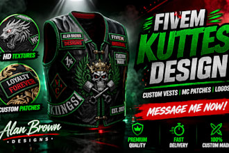 fivem kuttes custom fivem clothing kuttes mc mc vest biker clothing kuttes
