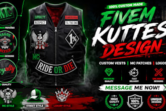 create mc kuttes fivem vest flag mc bike patch kuttes