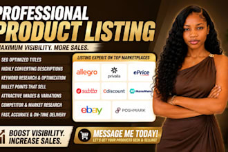 list products on allegro privalia eprice subito cdiscount manomano ebay poshmark
