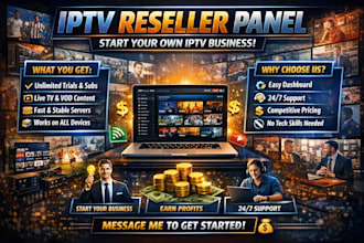 setup a reseller panel with lion ott,dream4k, mega8k,strong8k,trex