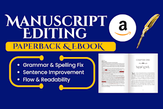 professionally proofread and edit your  non fiction manuscript for amazon KDP