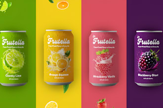 design beverage packaging, beer can label and bottle label