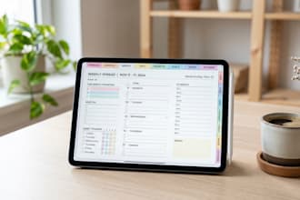 design hyperlinked etsy digital planner for ipad, goodnotes, notability