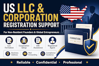 register US llc, provide US registered agent service in all 50 states