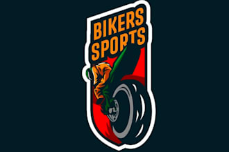 create eye catchy biker sport logo with express delivery