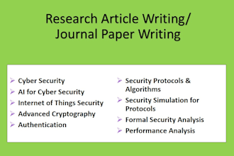 write cybersecurity articles for research journals