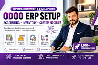 deploy, customize, and develop odoo erp, CRM, and invoicing systems
