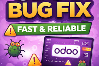 fix any odoo bug fast python, XML, qweb expert