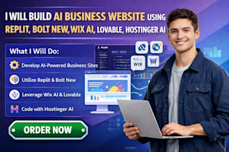 build ai business website using replit, bolt new, wix ai, lovable, hostinger ai