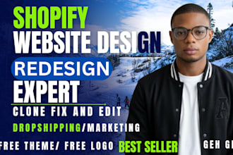 help copy clone redesign design revamp edit fix shopify website, shopify store