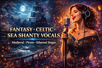 sing sea shanty, irish celtic, pagan folk, medieval fantasy, pirate, ethereal