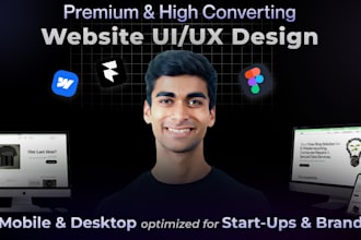 design a unique business website UI UX in framer using ai