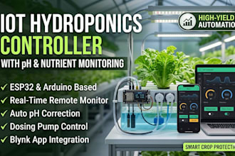 develop an iot hydroponics automation system with ph and nutrient monitoring