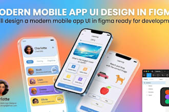 design a modern mobile app in figma ready for development