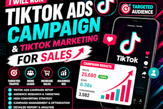run tiktok ads campaign and tiktok marketing for sales