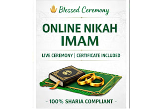 be your online iman for your nikah ceremony, wedding prayer
