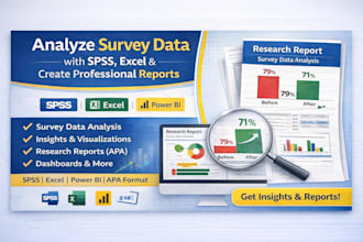 do spss survey data analysis, charts and professional research report