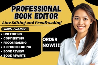 professionally line edit and proofread your book manuscript for clarity and flow