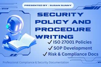 write iso 27001 IT security policies and sops