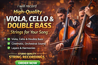 provide live string instrument recording for orchestral and cinematic music