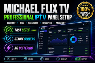 build standard reseller panel trex, lion ott, mega ott, dream4k, strong8k, big