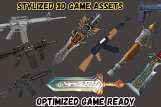 create 3d weapon swords guns shotgun game fps assets roblox asset unity sci fi