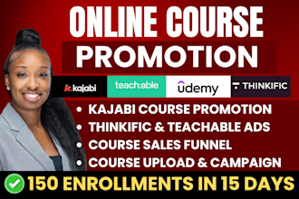 do kajabi thinkific teachable udemy online course promotion course upload funnel