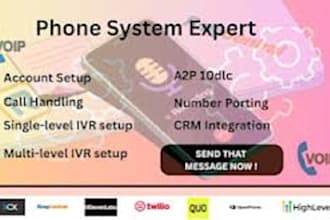 setup ringcentral aircall 8x8 quo a2p 10dlc call routing IVR voip 3cx pbx sip