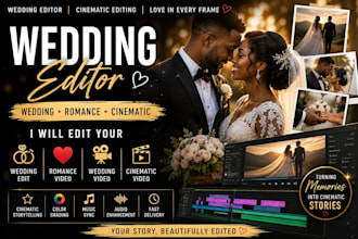 edit wedding, editor and cinematic videos