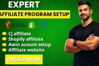 build affiliate program, referral system, goaffpro, sharesales and awin setup