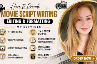 proofread edit polish and be script doctor for movie script screenplay tv series