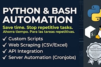 write a custom python or bash script for automation